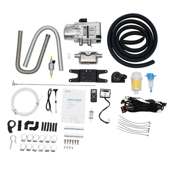 HANGKAI 5KW 12V Van Truck Diesel Tankless Water Heater Diesel Parking Water Heater Kit with LCD Switch & Remote Control HANGKAI 5KW 12V Van Truck Diesel Tankless Water Heater Diesel Parking Water Heater Kit with LCD Switch & Remote Control