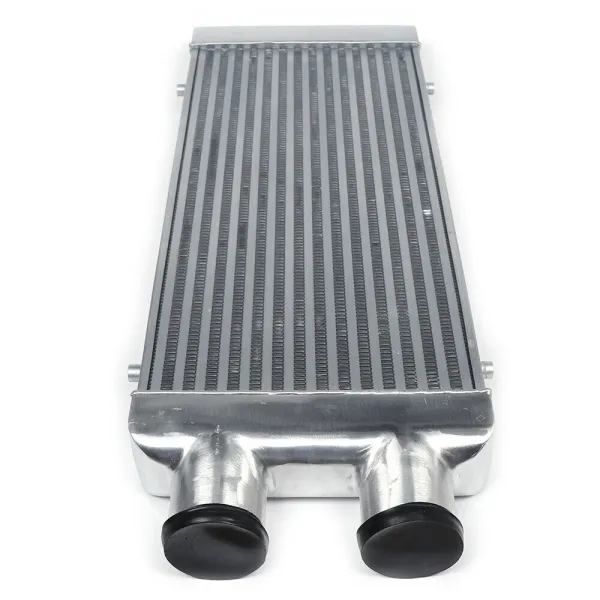Universal Polished Tube Fin Intercooler 31"X13"X3" 3" Inlet&Outlet Same One Side