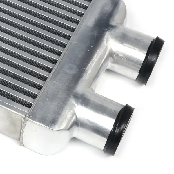 Universal Polished Tube Fin Intercooler 31"X13"X3" 3" Inlet&Outlet Same One Side