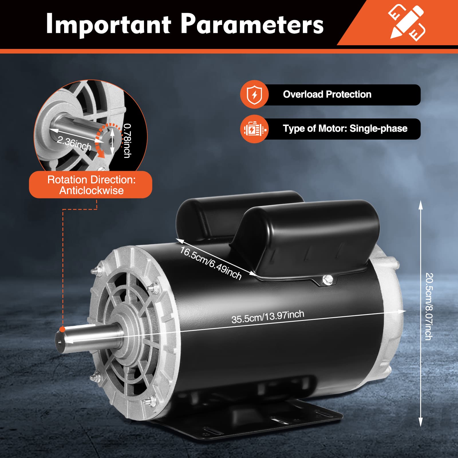 5HP SPL 3450 RPM 143/5T Frame 7/8