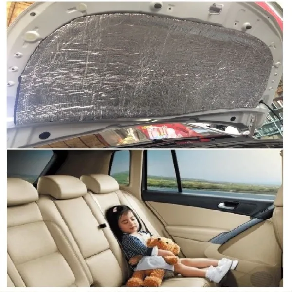 HANGKAI High-quality Car Sound Deadener Heat Barrier Mat Aluminum Heat Shield 160" x 40"-Aluminum Heat Shield
