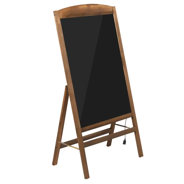 LED Drawing Chalk Board: Large Dry Erase Neon Sign with Stand - Wooden Message Chalkboard Display Shelf LED Drawing Chalk Board: Large Dry Erase Neon Sign with Stand - Wooden Message Chalkboard Display Shelf