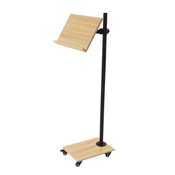 Book Stand for Reading, Rolling Extra Large Lectern Stand with Wheels, and Sturdy Metal Build, Height Adjustable Book Stand for Reading, Rolling Extra Large Lectern Stand with Wheels, and Sturdy Metal Build, Height Adjustable