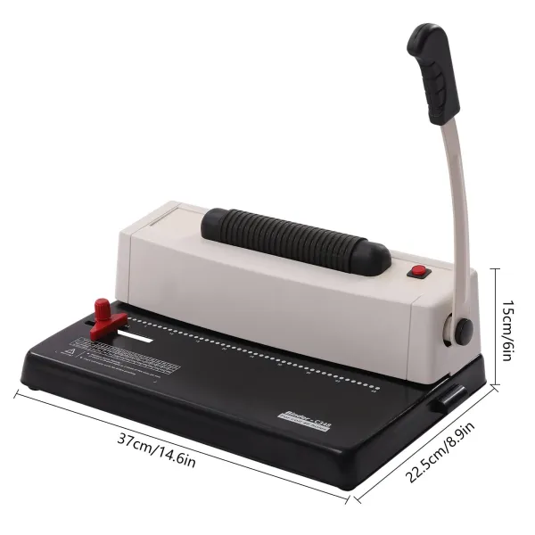 Coil Binding Machine, Electric Coil Inserter, Round Hole Punch, 250 Sheets, Perfect for Letter Size / A4 / A5