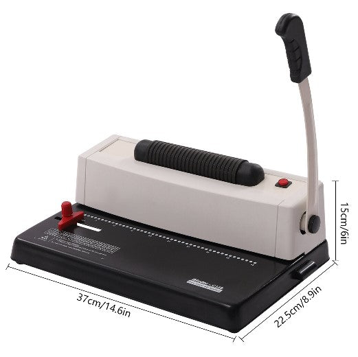 Coil Binding Machine, Electric Coil Inserter, Round Hole Punch, 250 Sheets, Perfect for Letter Size / A4 / A5