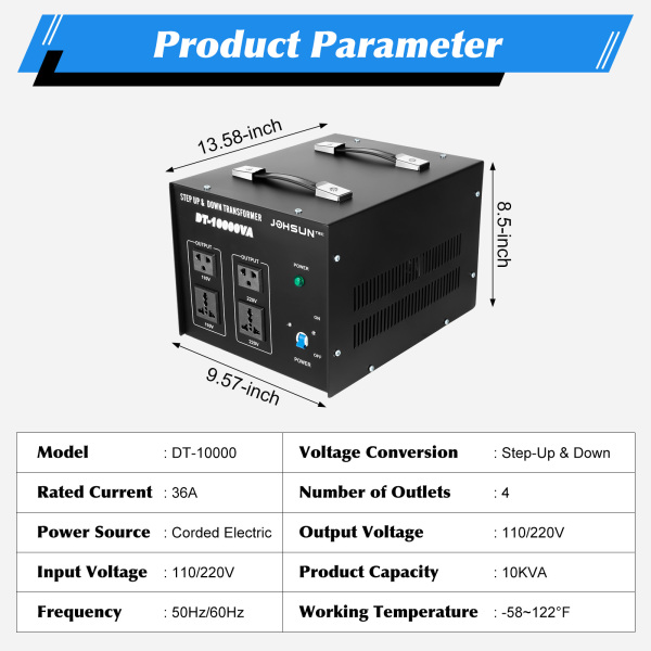 Voltage Regulator with Transformer Converter Step Up/Down 110V/220V Circuit Breaker Protection Voltage Regulator with Transformer Converter Step Up/Down 110V/220V Circuit Breaker Protection