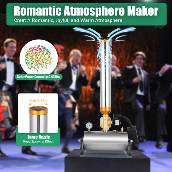 HANGKAI Professional 2pcs Confetti Machine Shot Professional Confetti Launcher HANGKAI Professional 2pcs Confetti Machine Shot Professional Confetti Launcher