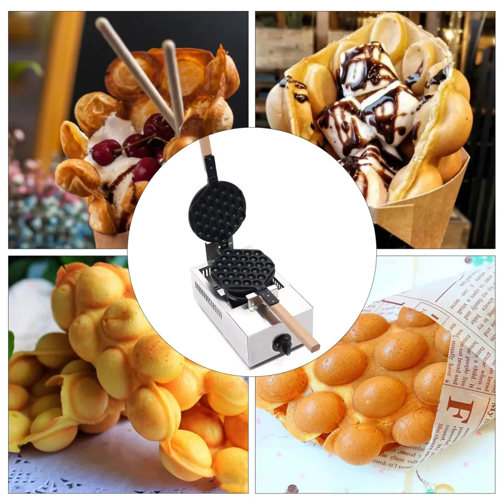 Bubble Waffle Maker Nonstick Gas Egg Waffle Maker Egg Waffle Machine