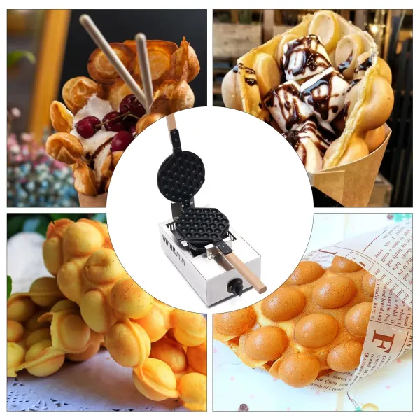 Bubble Waffle Maker Nonstick Gas Egg Waffle Maker Egg Waffle Machine