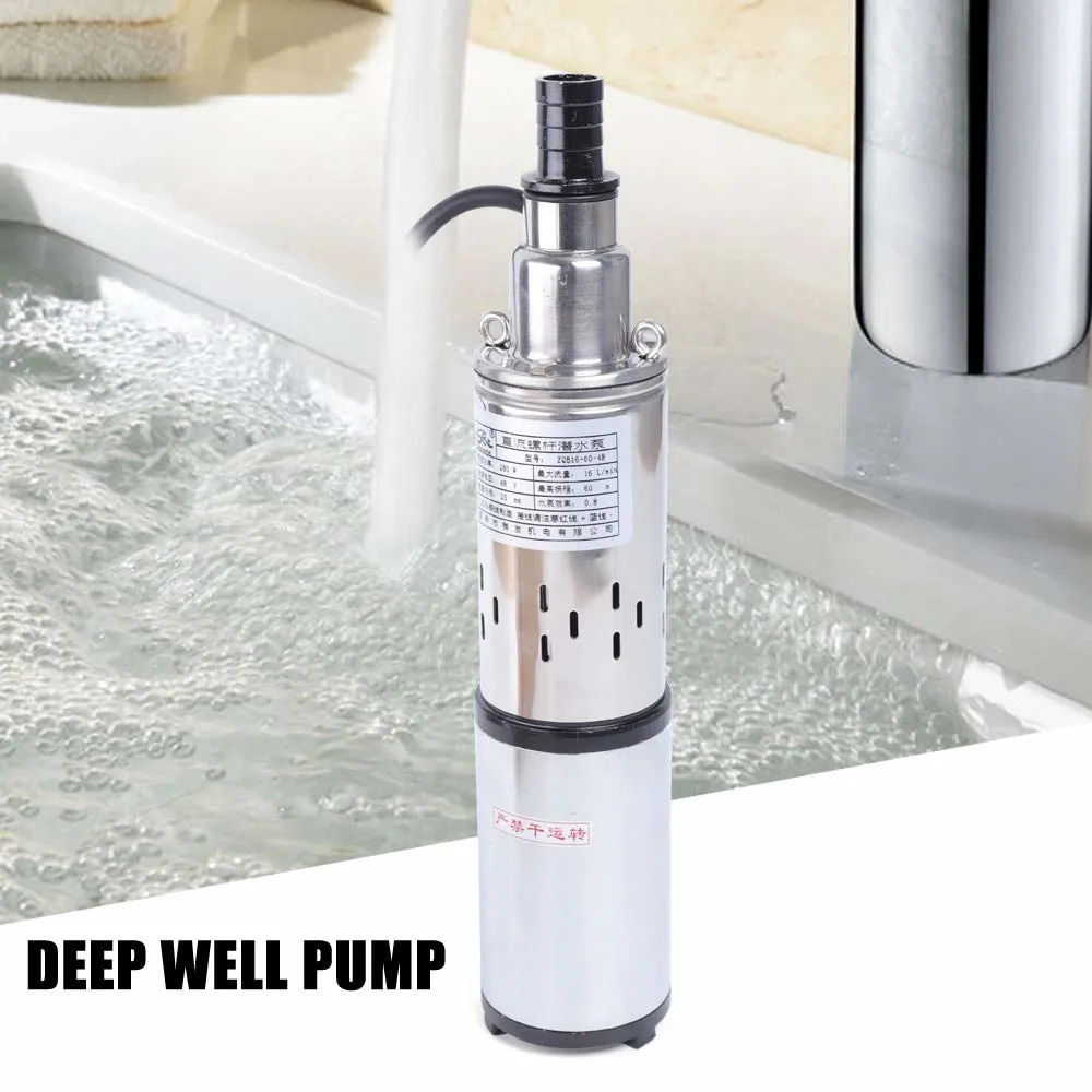 280W 48V Solar Powered Deep Well Submersible Pump 60M Lift Water Pump Low Noise with 55.77 ft Long Power Cord Sturdy Feet Two Lanyard Rings 280W 48V Solar Powered Deep Well Submersible Pump 60M Lift Water Pump Low Noise with 55.77 ft Long Power Cord Sturdy Feet Two Lanyard Rings