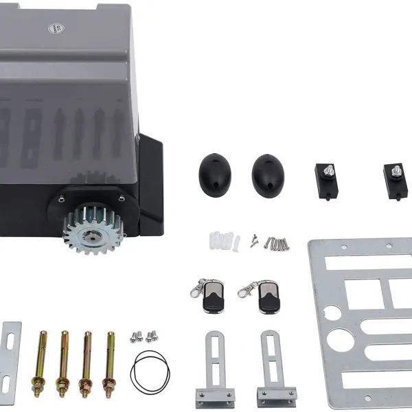 HANGKAI 550W Automatic Sliding Gate Opener 1200KG Electric Auto Driveway Remote Opener System Driveway Security Slide Gate Operator HANGKAI 550W Automatic Sliding Gate Opener 1200KG Electric Auto Driveway Remote Opener System Driveway Security Slide Gate Operator