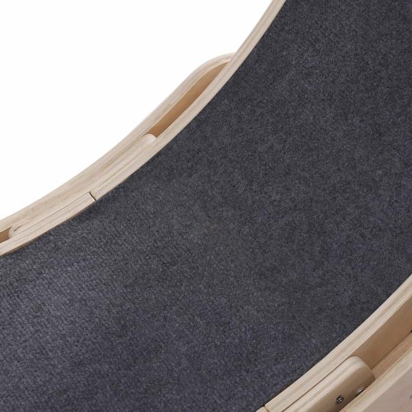Cat Exercise Wheel - Cat Wheel Exerciser for Indoor Cats - Cat Running Wheel, Round Hamster-Wheel Style Cat Exercise Wheel with Carpet Runway, Wooden Linen-Covered with Unique Design