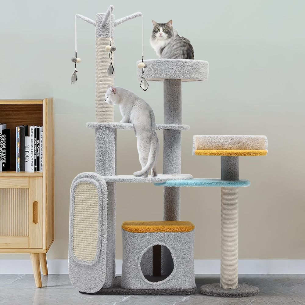 Cat Tree Tower for Indoor Cats, Modern Cat Luxury Cat Tower Condo
