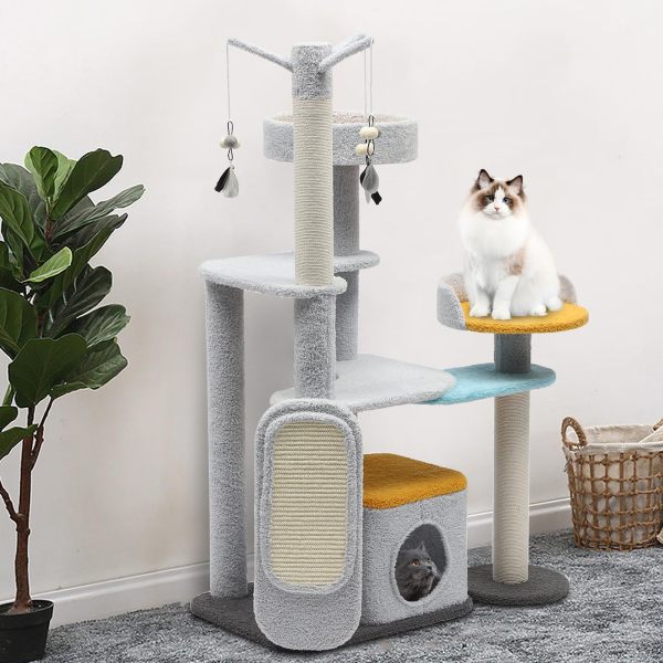 Cat Tree Tower for Indoor Cats, Modern Cat Luxury Cat Tower Condo