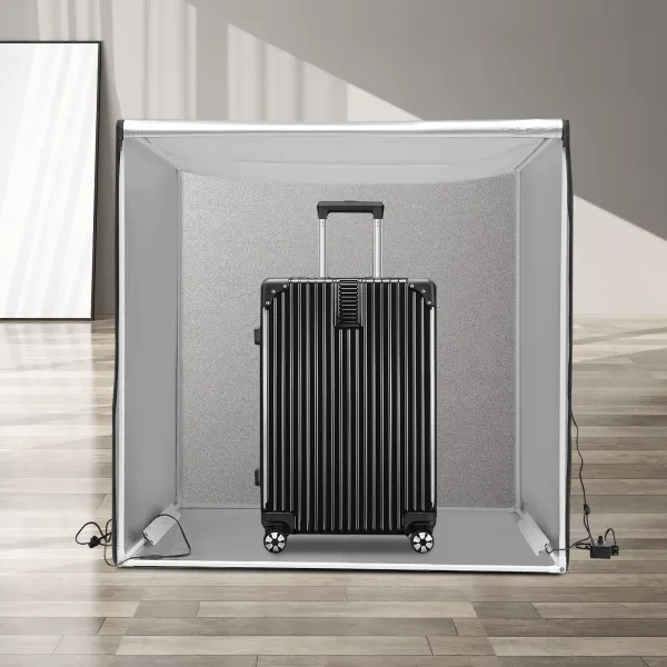 Photo Light Box, Portable Foldable Photo Studio Box with LED Light, 3.3x3.3x3.3ft Professional Dimmable Shooting Tent Kit Photo Light Box, Portable Foldable Photo Studio Box with LED Light, 3.3x3.3x3.3ft Professional Dimmable Shooting Tent Kit