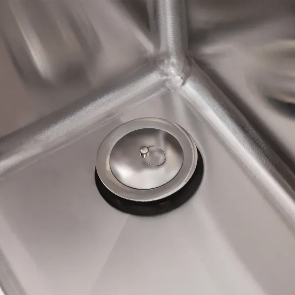 HANGKAI 3 Compartment Sink of Stainless Steel NSF Commercial Utility Basin with 10" L x 14" W x 10" D Bowl