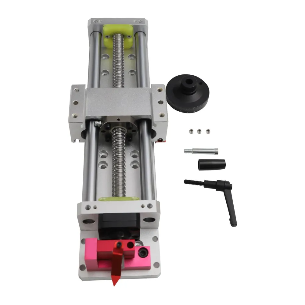 Linear Stage Actuator Travel 200mm Ballscrew 1605 Double Optical Axis Linear Rail Guide Manual Slide Stage Linear Stage Actuator Travel 200mm Ballscrew 1605 Double Optical Axis Linear Rail Guide Manual Slide Stage