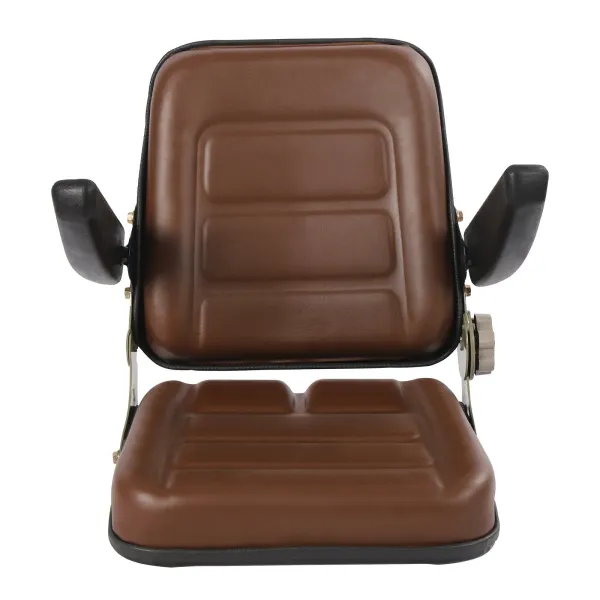 Tractor Seat With Armrest For Dumper Forklift Mower Digger, Brown Color Tractor Seat With Armrest For Dumper Forklift Mower Digger, Brown Color