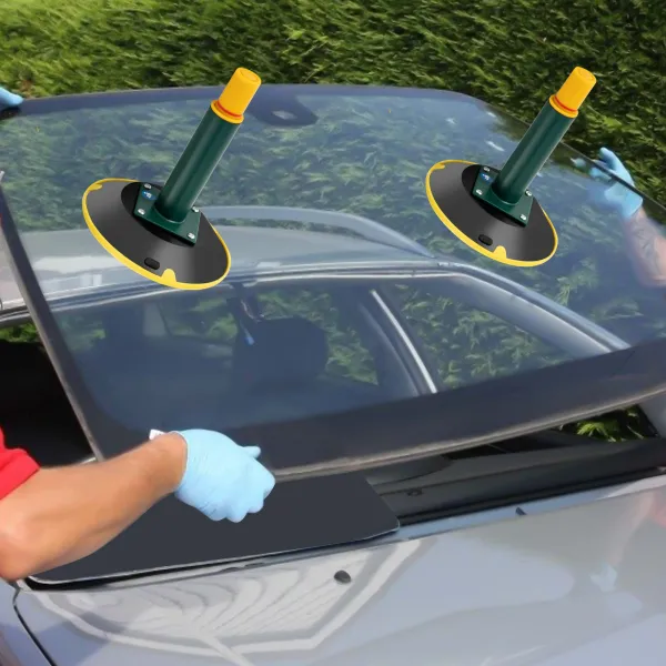 A pair of 6" Vertical Vacuum Suction Cup with Metal Handle,Heavy Duty Vertical Hand-held Cups