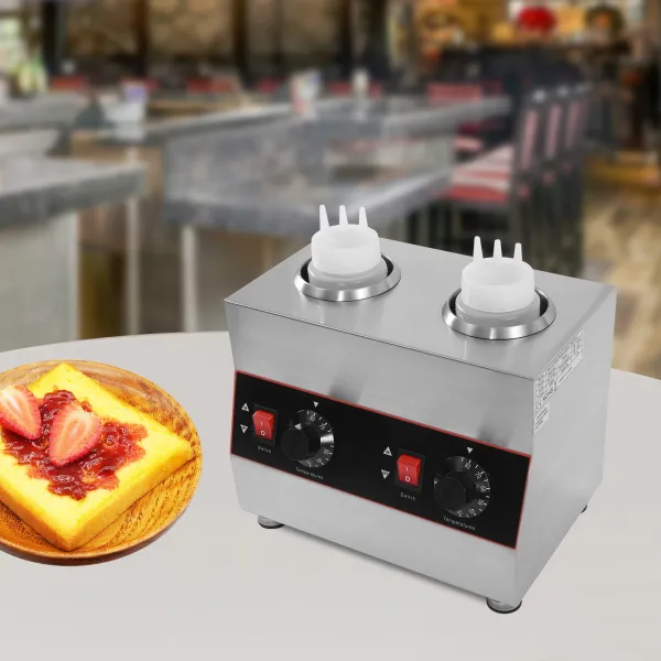 Electric Chocolate Sauce Warmer Toppings Bottle Warmer Hot Cheese Sauce Dispenser with Squeeze Bottle Electric Chocolate Sauce Warmer Toppings Bottle Warmer Hot Cheese Sauce Dispenser with Squeeze Bottle