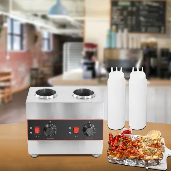 Electric Chocolate Sauce Warmer Toppings Bottle Warmer Hot Cheese Sauce Dispenser with Squeeze Bottle Electric Chocolate Sauce Warmer Toppings Bottle Warmer Hot Cheese Sauce Dispenser with Squeeze Bottle
