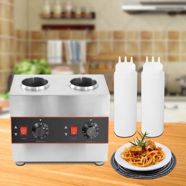 Electric Chocolate Sauce Warmer Toppings Bottle Warmer Hot Cheese Sauce Dispenser with Squeeze Bottle Electric Chocolate Sauce Warmer Toppings Bottle Warmer Hot Cheese Sauce Dispenser with Squeeze Bottle
