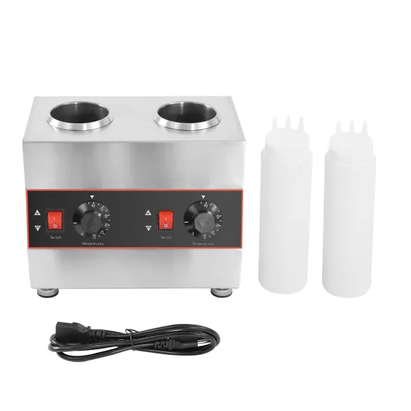 Electric Chocolate Sauce Warmer Toppings Bottle Warmer Hot Cheese Sauce Dispenser with Squeeze Bottle Electric Chocolate Sauce Warmer Toppings Bottle Warmer Hot Cheese Sauce Dispenser with Squeeze Bottle