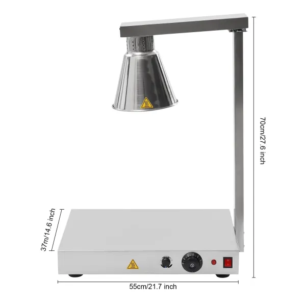 Electric Warming Tray with Food Heat Lamp with Bulb for Buffet Food Warmer Lamp Electric Warming Tray with Food Heat Lamp with Bulb for Buffet Food Warmer Lamp
