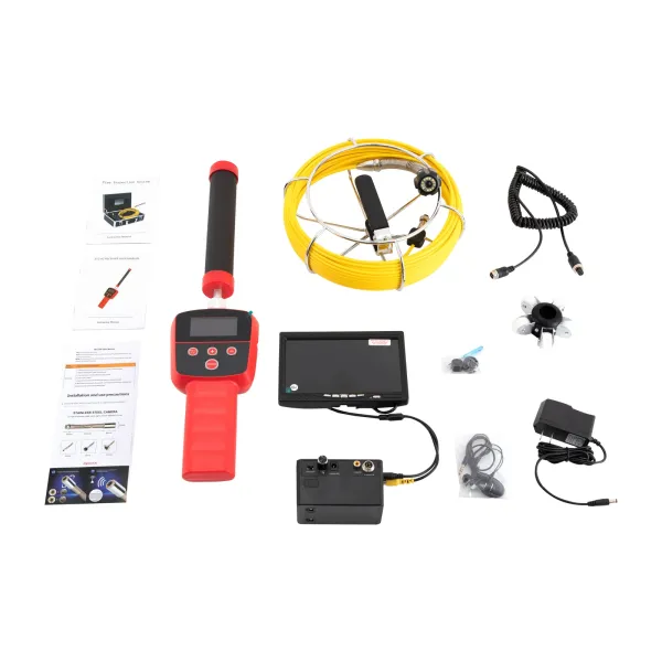 512HZ Sewer Camera Pipe Inspection Camera 7" LCD Monitor with 100FT Cable Sewer Camera with Locator 512HZ Sewer Camera Pipe Inspection Camera 7" LCD Monitor with 100FT Cable Sewer Camera with Locator
