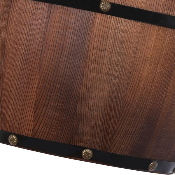 Antique Wood Wine Barrel Wall Sconce Lighting Fixture, American Country Up and Down LED Wall Lighting Fixture Antique Wood Wine Barrel Wall Sconce Lighting Fixture, American Country Up and Down LED Wall Lighting Fixture