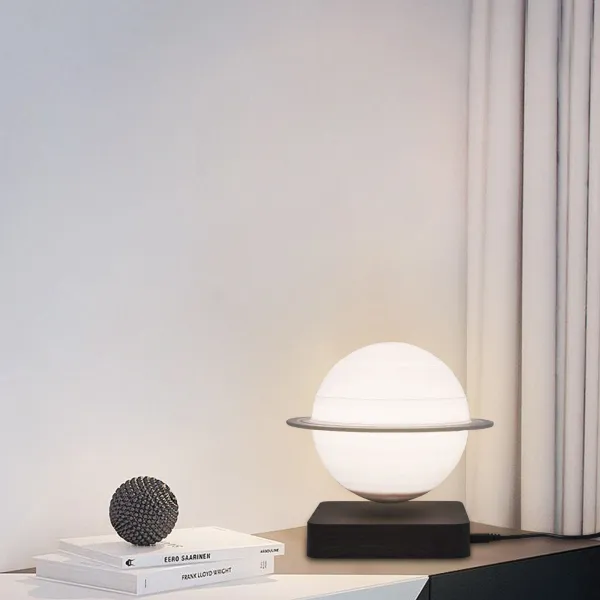 Levitating Moon Lamp-5.5Inch Floating and Spinning in Air Freely 3D Printing Moon Lamp Levitating 3 Colors LED Moon Light
