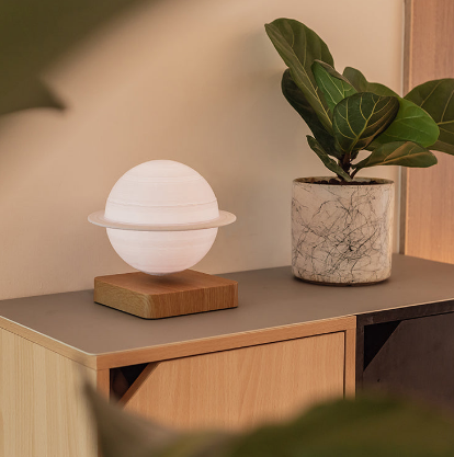 Levitating Moon Lamp-5.5Inch Floating and Spinning in Air Freely 3D Printing Moon Lamp Levitating 3 Colors LED Moon Light