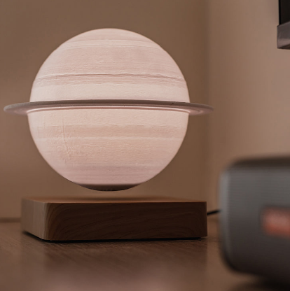 Levitating Moon Lamp-5.5Inch Floating and Spinning in Air Freely 3D Printing Moon Lamp Levitating 3 Colors LED Moon Light
