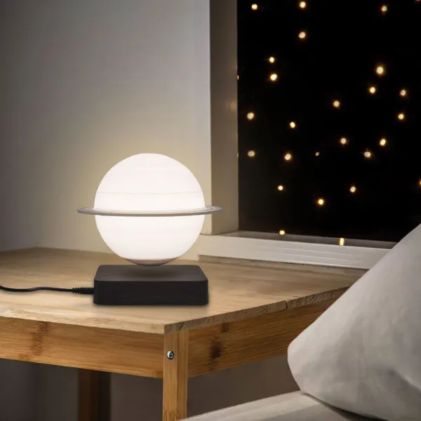 Levitating Moon Lamp-5.5Inch Floating and Spinning in Air Freely 3D Printing Moon Lamp Levitating 3 Colors LED Moon Light