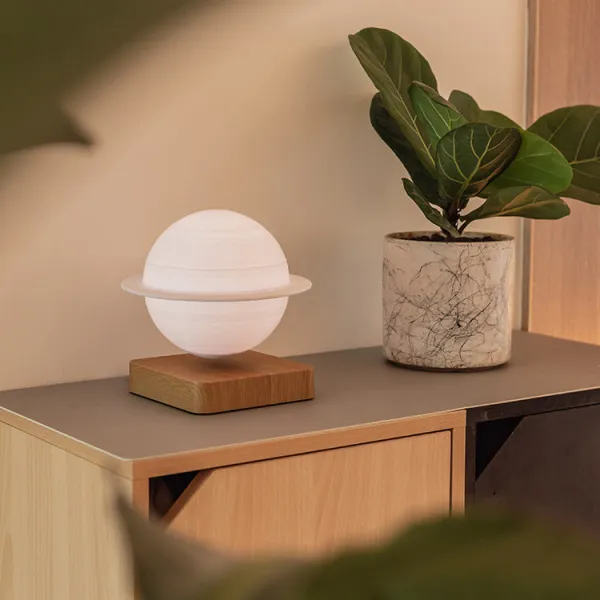 Levitating Moon Lamp-5.5Inch Floating and Spinning in Air Freely 3D Printing Moon Lamp Levitating 3 Colors LED Moon Light