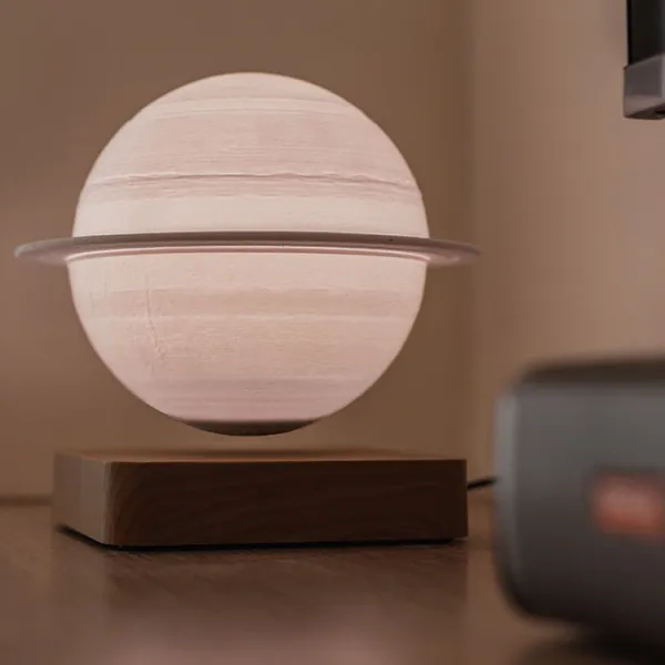 Levitating Moon Lamp-5.5Inch Floating and Spinning in Air Freely 3D Printing Moon Lamp Levitating 3 Colors LED Moon Light