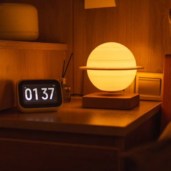 Levitating Moon Lamp-5.5Inch Floating and Spinning in Air Freely 3D Printing Moon Lamp Levitating 3 Colors LED Moon Light