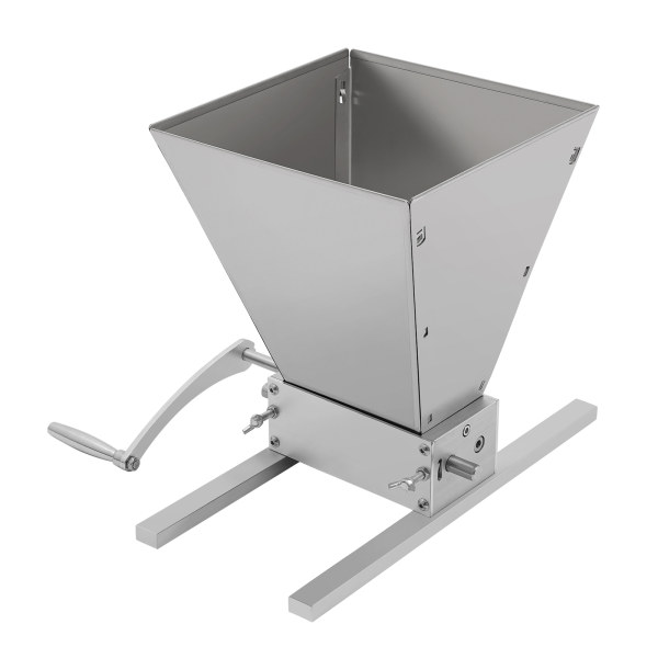 4L Grain Mill Manual Malt Mill Crusher Barley Grain Grinder with 2 Stainless Steel Roller for Home Brew Beer Mill
