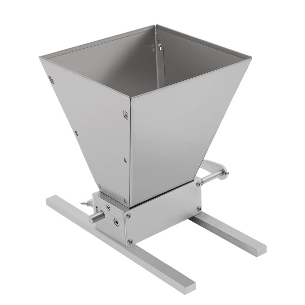 4L Grain Mill Manual Malt Mill Crusher Barley Grain Grinder with 2 Stainless Steel Roller for Home Brew Beer Mill