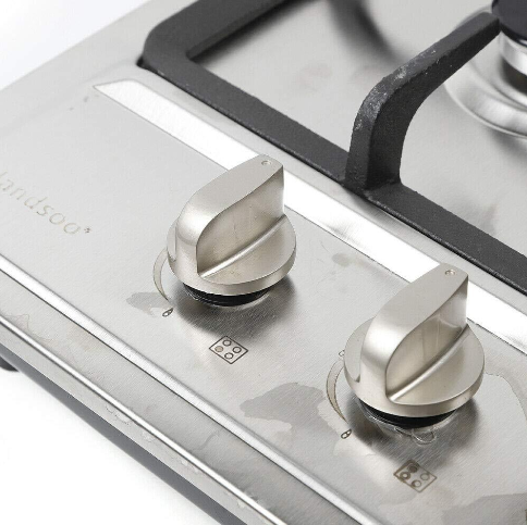 Gas Cooktop, 4 Burners Gas Stove Stainless Steel Built-in Gas Hob Cooker