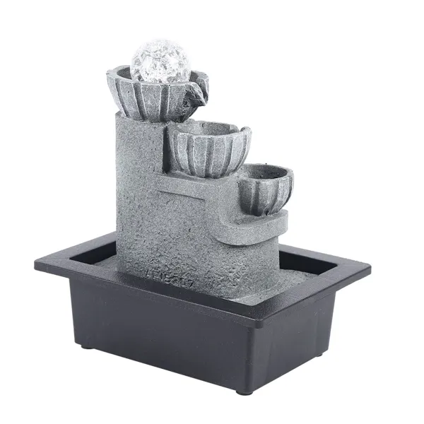 4-Tier Relaxation Tabletop Fountain-Zen Meditation Indoor Waterfall Fountain