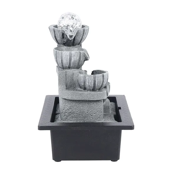 4-Tier Relaxation Tabletop Fountain-Zen Meditation Indoor Waterfall Fountain