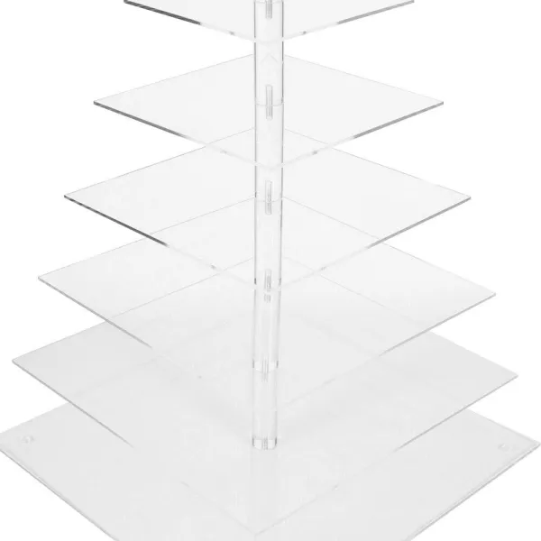 7 Tier Acrylic Square Cake Stand Tower Display Stand Tower 7 Tier Acrylic Square Cake Stand Tower Display Stand Tower