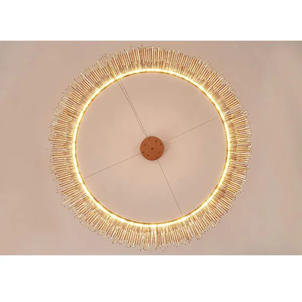 Crystal Round LED Tassel Flush Mount Ceiling Light ,LED Chandelier Metal Tassel Chain Modern Luxury Villa Lamps with K9 Crystals