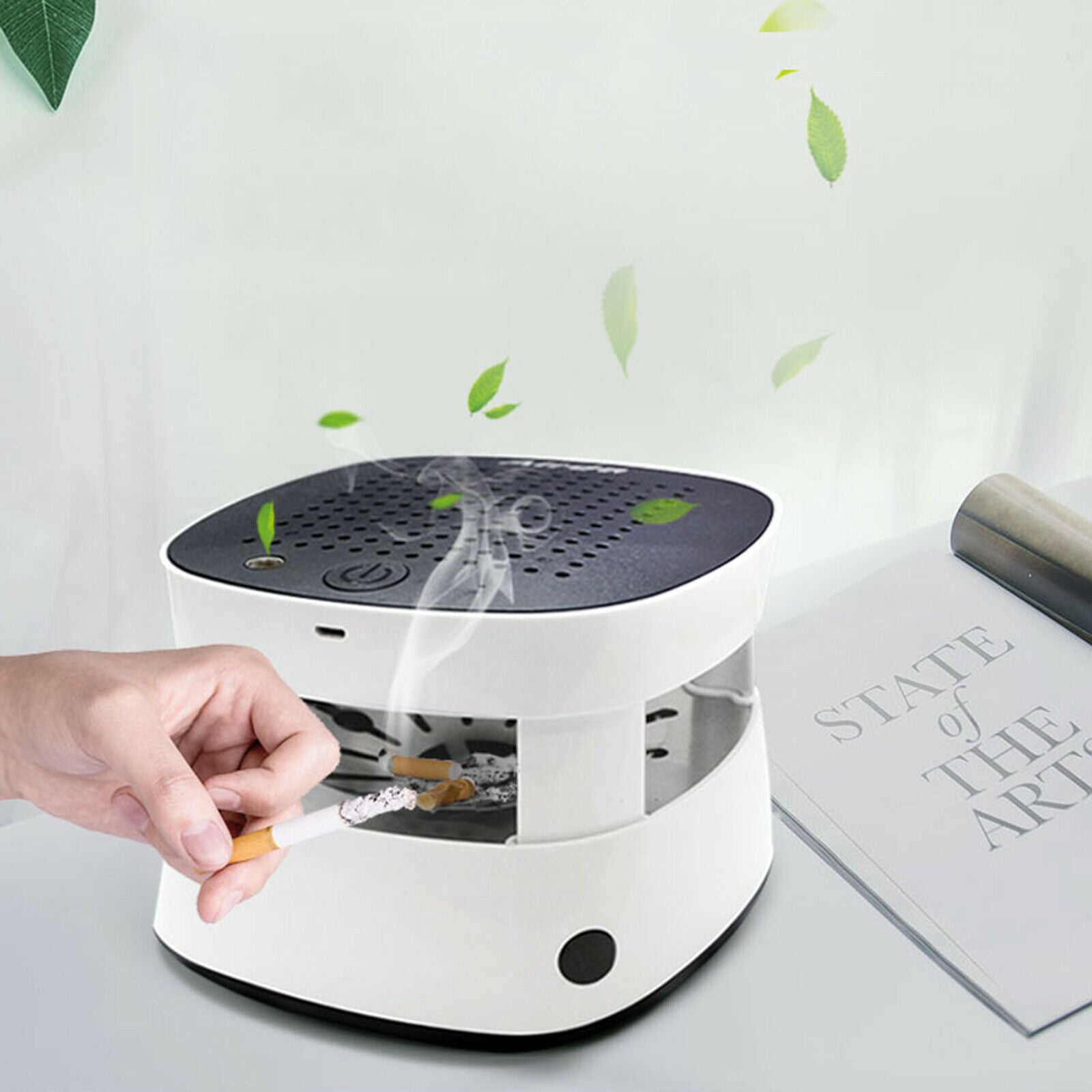 cigarette smoke filter machine Airpura Air Purifier T600 Tobacco White Sturdy Flame USB Smokeless Ashtray for Cigarette