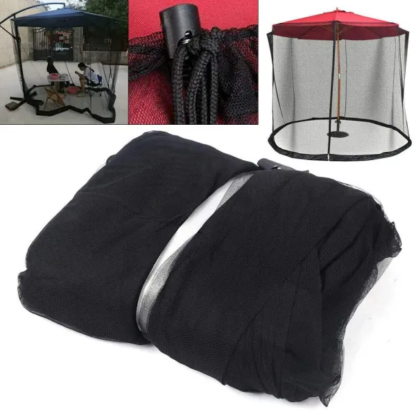 Patio Umbrella Mosquito Netting, Polyester Mesh Screen Mosquito Netting Umbrella with Zipper Opening Patio Umbrella Mosquito Netting, Polyester Mesh Screen Mosquito Netting Umbrella with Zipper Opening