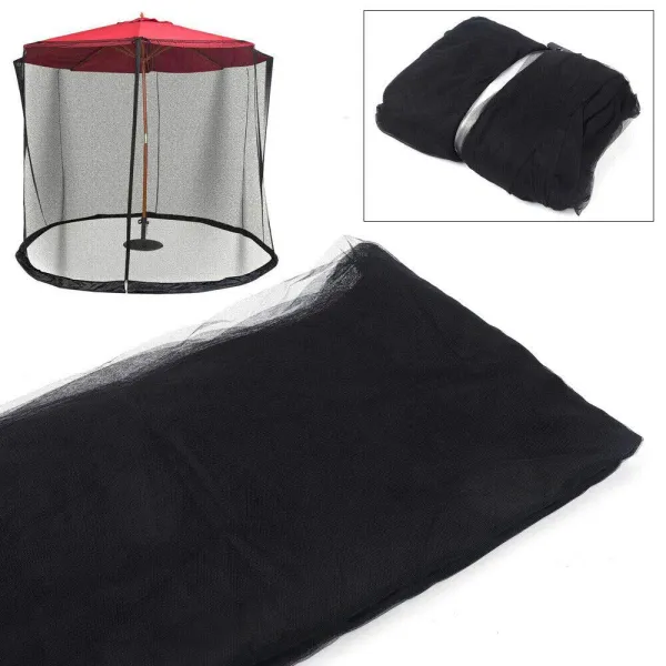 Patio Umbrella Mosquito Netting, Polyester Mesh Screen Mosquito Netting Umbrella with Zipper Opening Patio Umbrella Mosquito Netting, Polyester Mesh Screen Mosquito Netting Umbrella with Zipper Opening