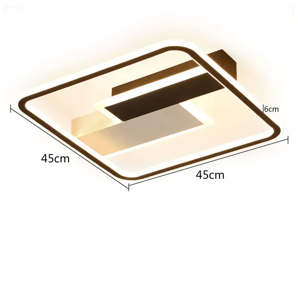 LED Ceiling Light 50W Modern Ceiling Lamp Acrylic Flush Mount Light Fixture with Rectangle Shape