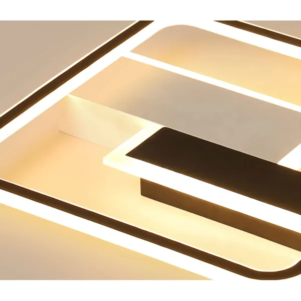 LED Ceiling Light 50W Modern Ceiling Lamp Acrylic Flush Mount Light Fixture with Rectangle Shape