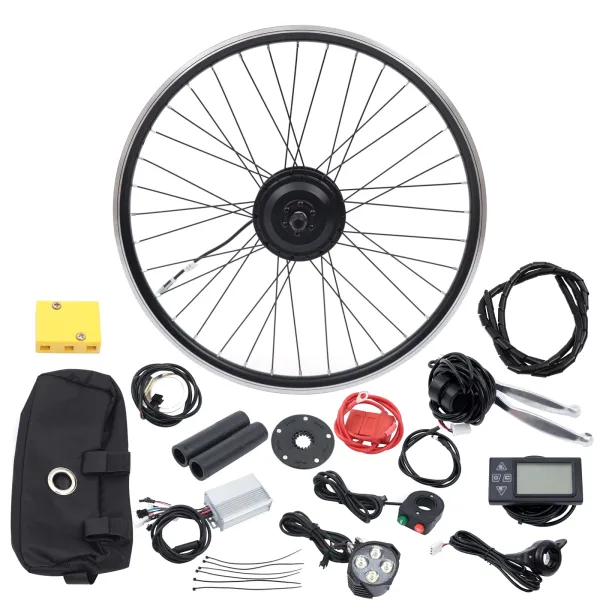 HANGKAI Electric Bike Conversion Kit 26" Bicycle BLDC Controller with LCD Display Controller PAS Brake Lever HANGKAI Electric Bike Conversion Kit 26" Bicycle BLDC Controller with LCD Display Controller PAS Brake Lever